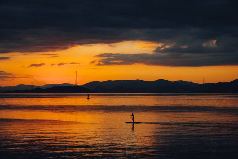 Sunset Stand Up Paddle Boarding (SUP) at Seto inland sea